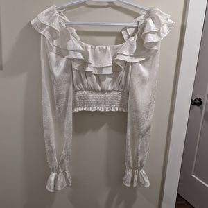 Nasty gal ruffle shirt